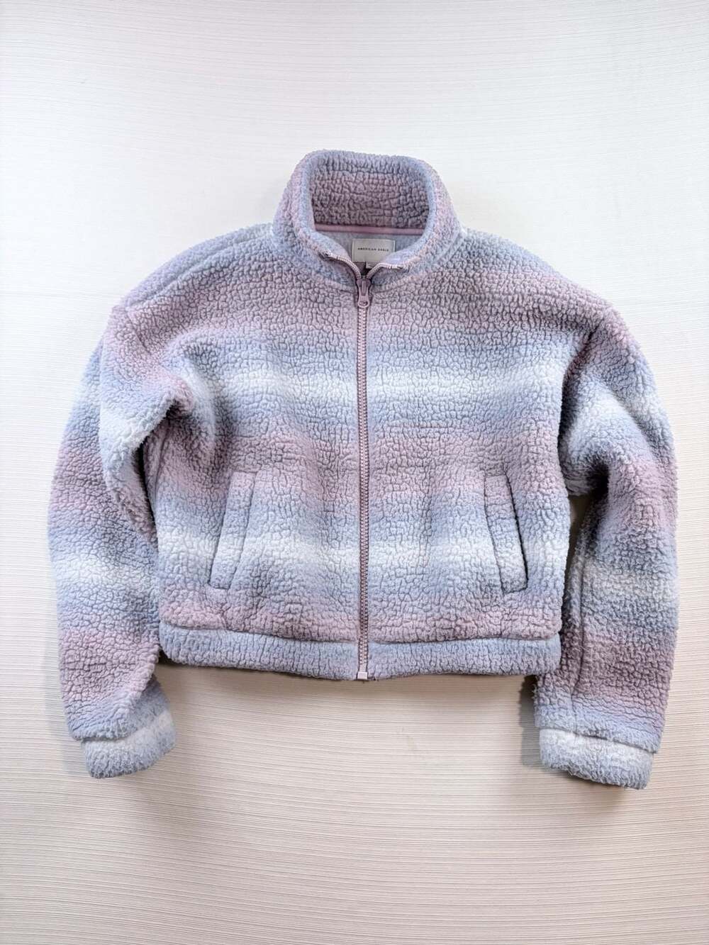 American Eagle Sherpa Jacket Size XS Multi-Color Fleece Full Zip